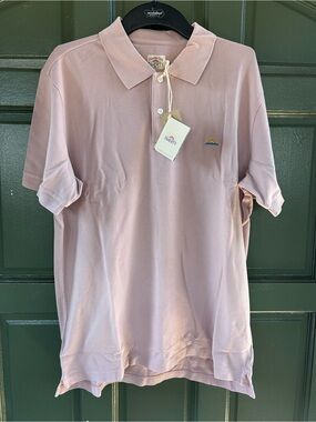 NWT Faherty Mauve/quartz Short-Sleeve Polo M